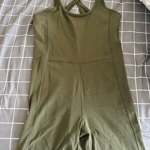 Aritzia TNActive Surge Romper in Moss Green